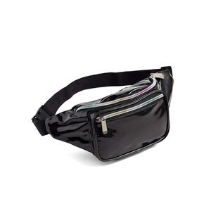 Holographic Glitter black Rave Fanny Pack For Women Grils Festival Waist Belt...